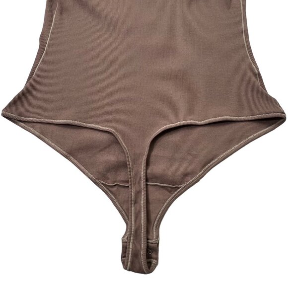 SKIMS Cotton Rib Bodysuit Umber Womens 4X - Picture 7 of 11